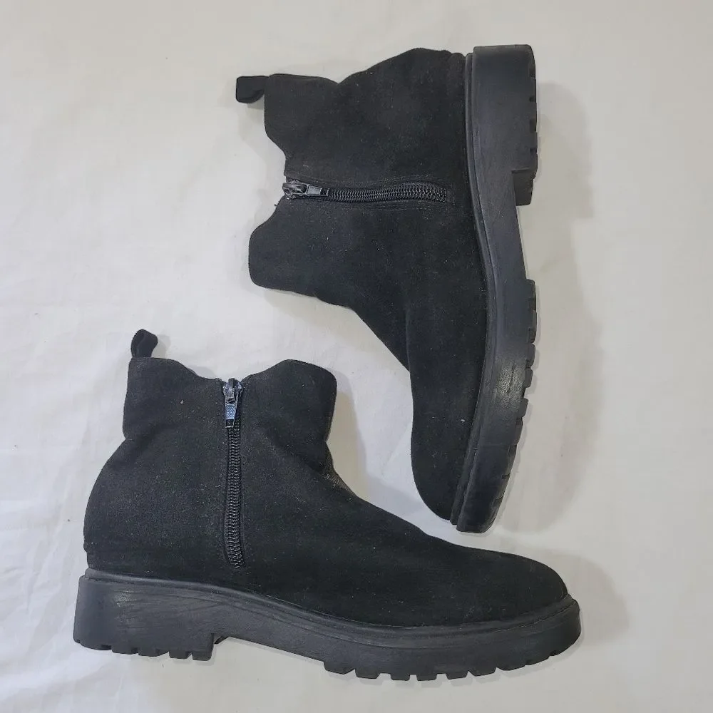 ZBY Size 3 Girls Suede Black Boots